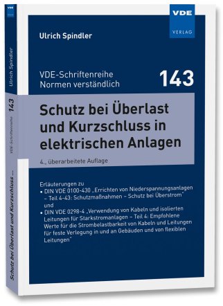 Schutz bei Überlast und Kurzschluss in elektrischen Anlagen - Erläuterungen zu • DIN VDE 0100-430 „Errichten von Niederspannungsanlagen – Teil 4-43: Schutzmaßnahmen – Schutz bei Überstrom" und • DIN VDE 0298-4 „Verwendung von Kabeln und isolierten Leitungen für Starkstromanlagen – Teil 4: Empfohlene Werte für die Strombelastbarkeit von Kabeln und Leitungen für feste Verlegung in und an Gebäuden und von flexiblen Leitungen"