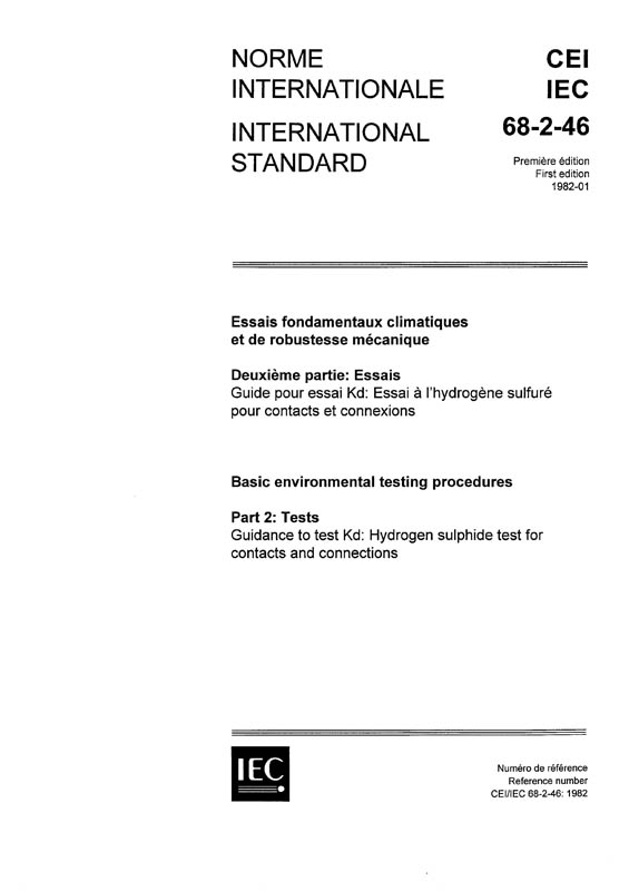 IEC 60068-2-46:1982 - IEC Standards - VDE Publishing House