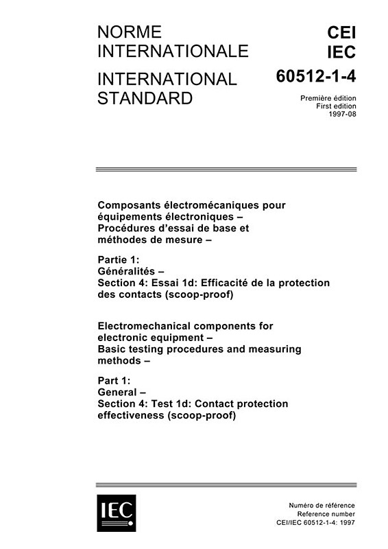 IEC 60512-1-4:1997 - IEC Standards - VDE Publishing House