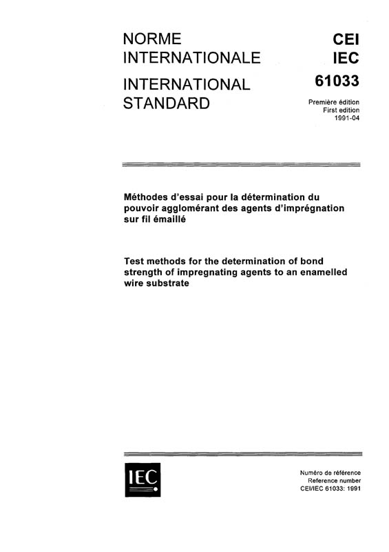 IEC 61033:1991 - IEC Standards - VDE Publishing House